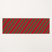 Tapis De Yoga Simplement rouge et vert Joyeux motif de Noël (Devant (Horizontal))