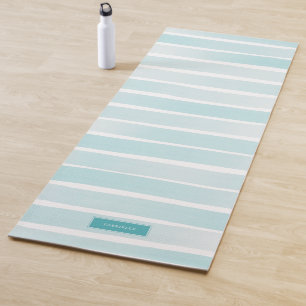 Tapis De Yoga Simples Bleus Bleus Léger Joli Personnalisé