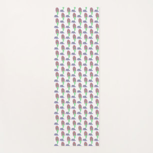 Tapis De Yoga sirène arc-en-ciel rose bleu violet vert noir bouc