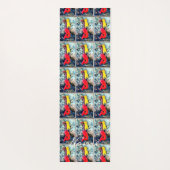 Tapis De Yoga Sirène blonde avec queue rouge Thunder_Cove (Dos)