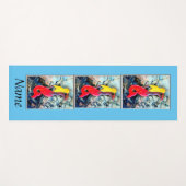 Tapis De Yoga Sirène blonde avec queue rouge Thunder_Cove (Devant (Horizontal))