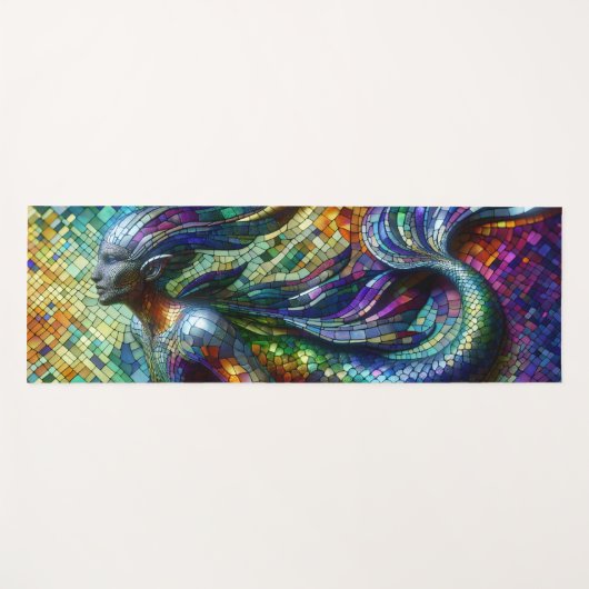 Tapis De Yoga Sirène Mosaic (Devant (Horizontal))