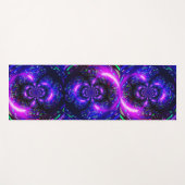 Tapis De Yoga Sirène spirale noire Trippy violet (Devant (Horizontal))