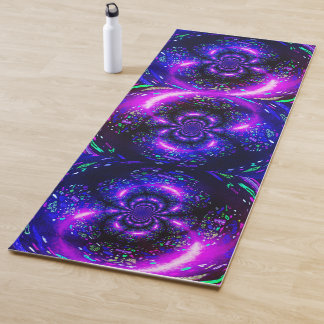 Tapis De Yoga Sirène spirale noire Trippy violet