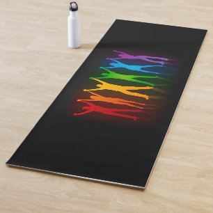 Tapis De Yoga Six silhouettes debout de Slipperyjoe, bras levés