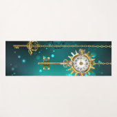 Tapis De Yoga Skeleton Keys on Green Background (Devant (Horizontal))