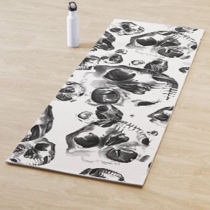 Tapis De Yoga Skeleton Skull Art Pattern