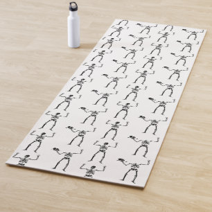 Tapis De Yoga Skeletons D'Halloween, Baguette Ou Traite, Boo