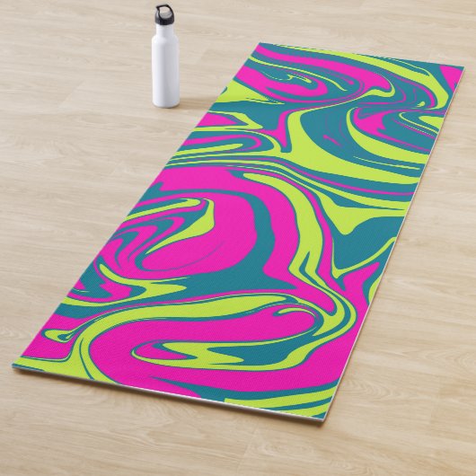 Tapis De Yoga Slick d'huile Turquoise électrique (En situation)