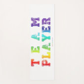 Tapis De Yoga SlipperyJoe's Team Player mots gradient rainbow c (Devant)