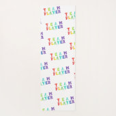 Tapis De Yoga SlipperyJoe's Team Player mots gradient rainbow c (Dos)