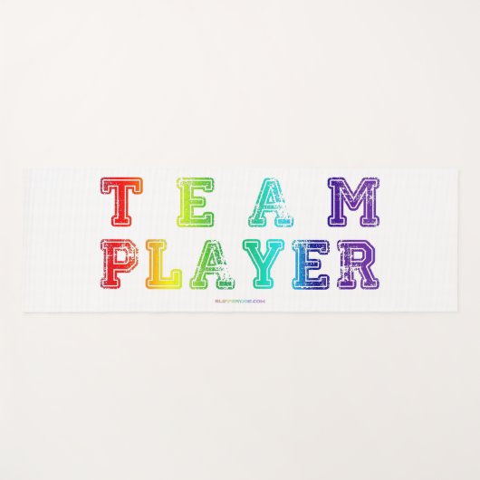 Tapis De Yoga SlipperyJoe's Team Player mots gradient rainbow c (Devant (Horizontal))