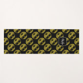 Tapis De Yoga Smileys Sparkly Yellow Gold scintille Monogramme (Devant (Horizontal))
