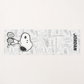 Tapis De Yoga Snoopy on Black White Comics (Devant (Horizontal))