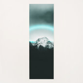 Tapis De Yoga Snowy mountain mysterious blue neon light (Devant)