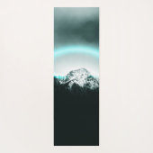 Tapis De Yoga Snowy mountain mysterious blue neon light (Dos)