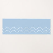 Tapis De Yoga Soft Blue Minimal Dotted Wavy Lines With Initials (Devant (Horizontal))