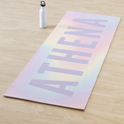 Tapis De Yoga Soft pastel nom arc-en-ciel tendance moderne minim (En situation)