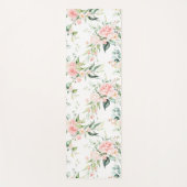 Tapis De Yoga Soft Pastel Rose Rose Flower Motif (Devant)