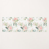 Tapis De Yoga Soft Pastel Rose Rose Flower Motif (Devant (Horizontal))