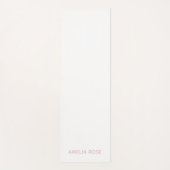 Tapis De Yoga Soft Personnalisé Soft Rose sur Blanc (Devant)