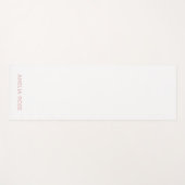 Tapis De Yoga Soft Personnalisé Soft Rose sur Blanc (Devant (Horizontal))