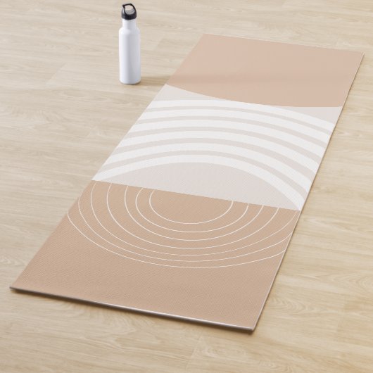Tapis De Yoga Solde d'arche solaire beige chaud #2 (En situation)