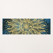 Tapis De Yoga Soleil de Mandala bleu céleste (Devant (Horizontal))