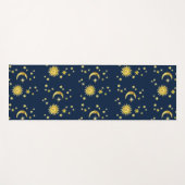 Tapis De Yoga Soleil, Lune et étoiles (Devant (Horizontal))