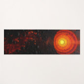 Tapis De Yoga Soleil sur les rochers noirs (Devant (Horizontal))