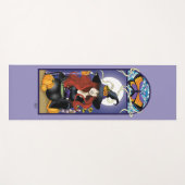 Tapis De Yoga Sorcière Art Nouveau violet (Devant (Horizontal))