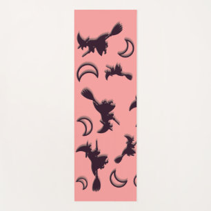 Tapis De Yoga Sorcière volante parmi la demi-lune à la nuit d'Ha