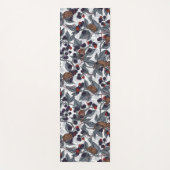 Tapis De Yoga Souris et mûres sur blanc (Devant)