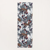 Tapis De Yoga Souris et mûres sur blanc (Dos)