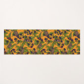 Tapis De Yoga Souris et mûres sur jaune (Devant (Horizontal))