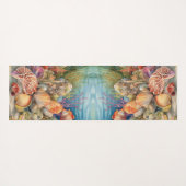 Tapis De Yoga Sous Les Coquilles De Poissons De Mer (Dos (Horizontal))