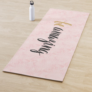 Tapis De Yoga Soyez Extraordinaire Aquarelle rose