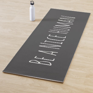 Tapis De Yoga Soyez un bon exemple humain Citation Charcoal Grey