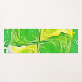 Tapis De Yoga Spiral Vert Citron (Devant (Horizontal))