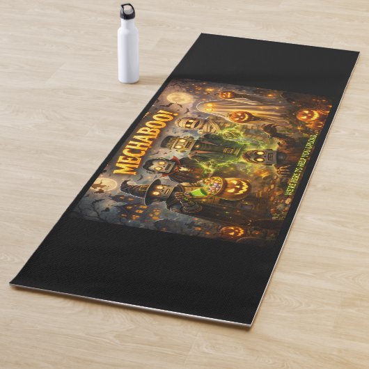 Tapis De Yoga Spooky robot Halloween yoga mat de (En situation)