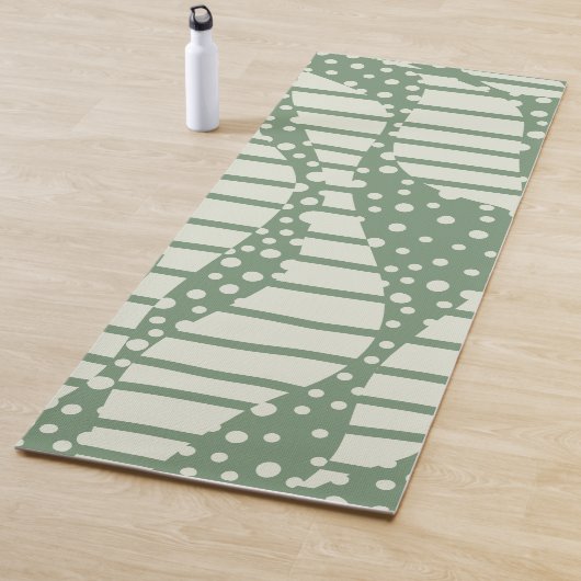 Tapis De Yoga Spots et bandes 2 - Vert (En situation)
