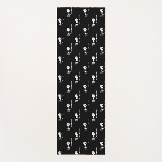 Tapis De Yoga Squelette d'Halloween avec épée (Devant)