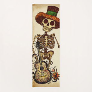 Tapis De Yoga Squelette vintage/Jour Citrouille des morts