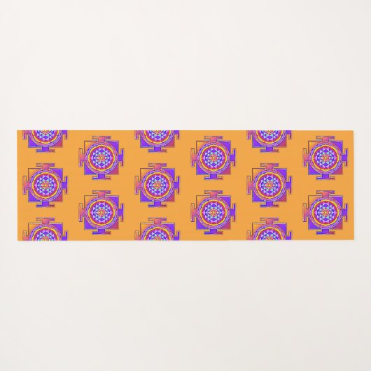 Tapis De Yoga Sri Yantra - Symbole hindouiste Design 1 (Dos (Horizontal))