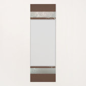 Tapis De Yoga Steampunk Clock and Turquoise Roses on Striped (Dos)