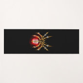 Tapis De Yoga Steampunk spider on black (Devant (Horizontal))