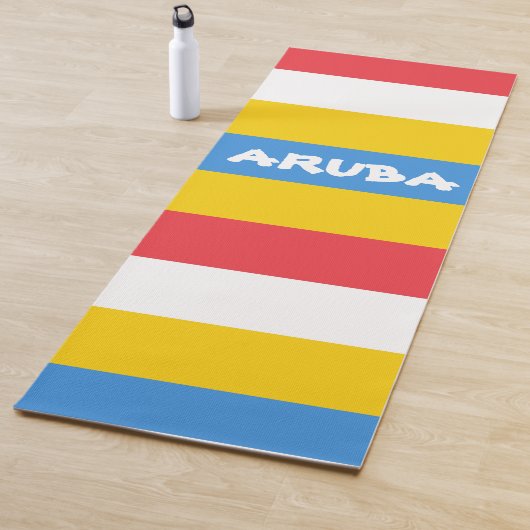 Tapis De Yoga Striped Colors of Aruba Flag (En situation)