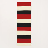Tapis De Yoga Stripes inégales - Rouge et Crème (Dos)