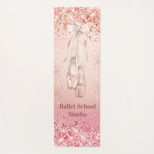 Tapis De Yoga studio de danse rose de ballet rose or (Dos)