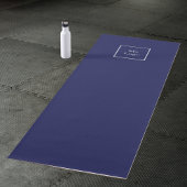 Tapis De Yoga Studio de logo d'entreprise bleu marine